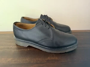 Oxford vintage Dr. Doc Martens NEGRO 1461 con cordones de cuero hechos en el Reino Unido para hombre 9 EE. UU. 10 - Imagen 1 de 8