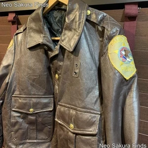 Años 80 USA Palos Hllls IL Chaqueta Policía Cuero Talla M - Imagen 1 de 10