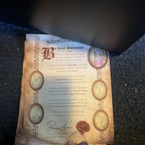 Disney Prinzessin Aurora Royal Proklamation Briefe Schriftrollen Dornröschen Neu - Bild 1 von 7
