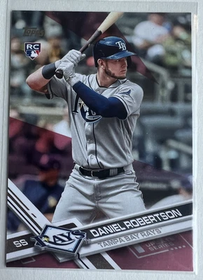 2017 Topps Update Mother's Day Hot Pink 35/50 Daniel Robertson #US250 Rookie RC - Image 1 of 2