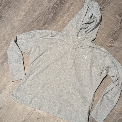 Sudadera con capucha gris ligera grande para mujer Puma Foto 1 de 4