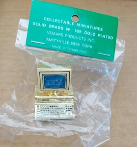 Collectable Miniatures IBM Solid Brass Dollhouse Miniature Computer - Picture 1 of 8