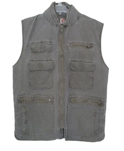 VTG BANANA REPUBLIC Hooded Safari Travel Utility Vest M Outdoor Photo Fishing - Picture 1 of 8