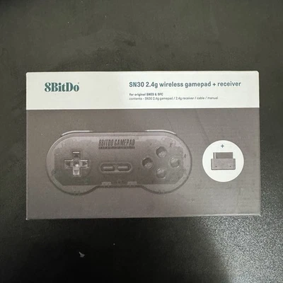 8Bitdo Sn30 2.4G Wireless Gamepad + Receiver For SNES Transparent Ed. Discontinu - Image 1 of 2