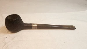 Pipa tabacco vintage #261 Dunhill Shell, fascia argento sterling, made in England - Foto 1 di 6