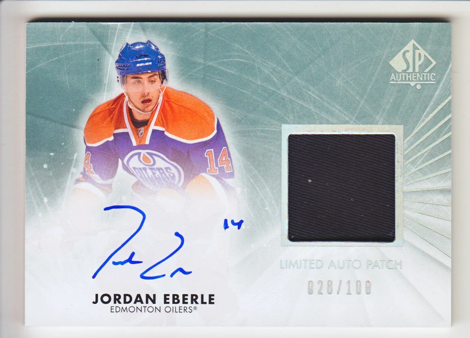 2011-12 UD SPA SP AUTHENTIC JORDAN EBERLE AUTO PATCH /100 LIMITED #2 Kraken - Image 1 of 1