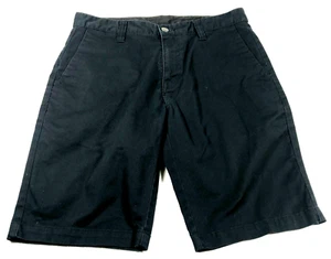 Volcom Mens Chino Shorts Sz 31 Blue High Rise Slash Pockets Stretch - Picture 1 of 14