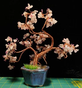 Love Harmony Feng Shui Cuarzo Rosa Árbol Bonsai Estilo - Imagen 1 de 11