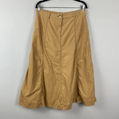 Maxi Falda Suave Surroundings Talla 14P Algodón Tostado Elástico Línea A Foto 1 de 4