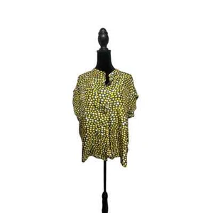 Cabi Clover Dots Silk Blouse Women's Multicolor Polka Dot Short Sleeve Sz Small - Picture 1 of 7