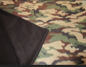 Camouflage Reversible Fleece Blanket Sewn Together Queen Size - Picture 1 of 4