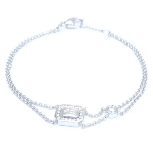 HARRY WINSTON HW logo 18K White Gold Bracelet Diamond BRDWDRDLHWL /290579 - Picture 1 of 10