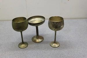 3er Set Metallkelche im gebrauchten Zustand - Bild 1 von 5