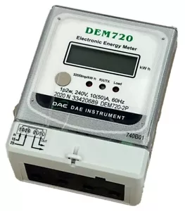 DAE DEM720-2P, 240V kWh Submeter, RS485, 1P2W (2 hot wire), 50A, Internal CT - Picture 1 of 8