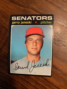 1971 TOPPS #673 GERRY JANESKI WASHINGTON SENATORS HIGH # SP BASEBALL CARD NM OC