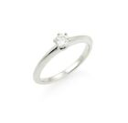 Tiffany & Co. Platinum & 0.25ct Diamond Solitaire Engagement Ring w/Cert -Size 6