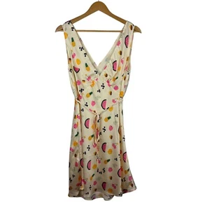 NWT Peppermayo Audrey Vintage Slip Dress Sz 8 Fruit Print Mini Dress Summer Chic - Picture 1 of 11