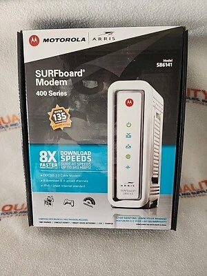 ARRIS SURFboard SB6141 Docsis 3.0 Cable Modem Surf at Speeds UP to 343MBPS - Image 1 of 4