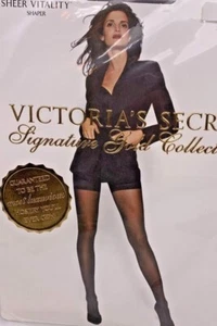2p Victoria's Secret Sheer Vitality Shaper Pantyhose Black-MEDIUM (B)-Poly-pack - Picture 1 of 11