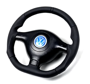Volant En Cuir Aplanit Pour VW Golf 4 Passat 3B Bora GTI 2N - Bild 1 von 5