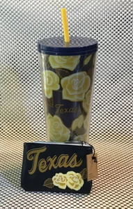 NEU MIT ETIKETT STARBUCKS 2019 LIMITIERT TEXAS GELBE ROSE VENTI 24oz TUMBLER & MÜNZBÖRSE - Bild 1 von 13