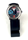 Guess Unisex Watch 34mm Black Silicone Band Large 9 Dial - New Battery - Running