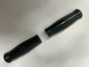 Honda Vintage style black Metal flake coke bottle street bike Grips 7/8" 130MM - Picture 1 of 4