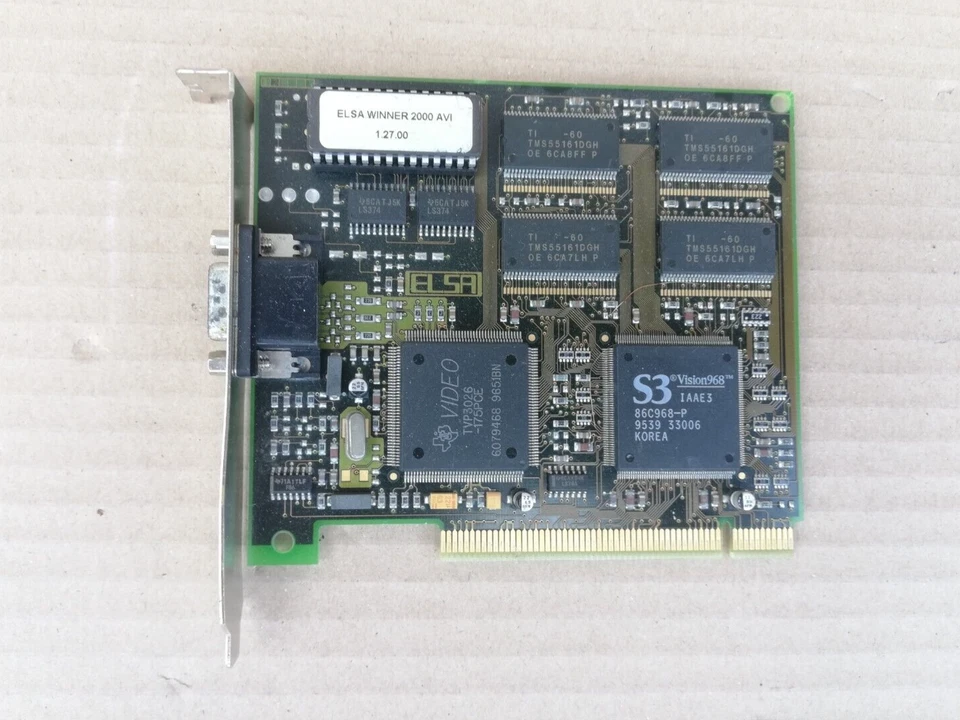 GOLD VERSION: ELSA WINNER 2000AVI-2 PCI vintage graphics adapter - S3 Vision968 - Image 1 of 3