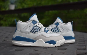 Nike Air Jordan 4 Retro TD 'Azul Militar' BQ7670-141 Niño Pequeño Talla 8C - Imagen 1 de 10