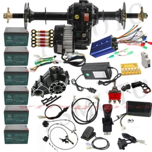 Rear Axle Kit 1000W 1500W Differential Motor Tire Rim for Snow Sand ATV UTV Quad - Picture 1 of 139