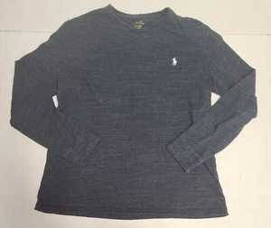 Camisa Polo Ralph Lauren Para Hombre Manga Larga Talla L Algodón Gris Pequeño Poni - Imagen 1 de 5