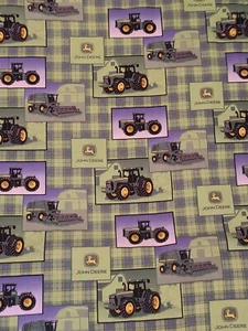 John Deere Tractor cotton fabric 45" wide by the yard - Picture 1 of 1