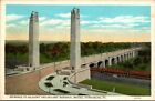  Postcard Entrance To Soldiers Sailors Memorial Bridge Harrisburg PA