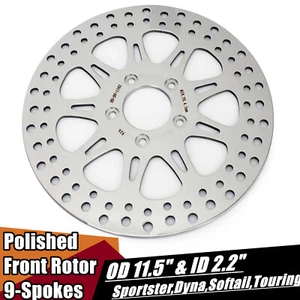 Polished 11.5" Front Brake Rotor for Harley Touring Electra Glide Classic 04-07 - Bild 1 von 5