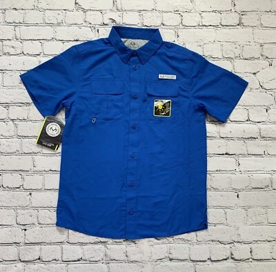 NUEVO CON ETIQUETAS Realtree Juvenil Niño XL Camisa de Pesca Manga Corta Azul Ventilado UPF40 Bolsillos Foto 1 de 4
