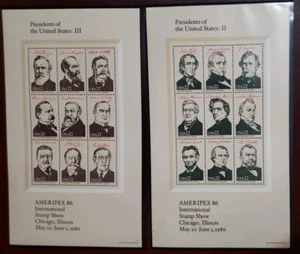 US MNH Stamps Scott #2216-#2219 Presidential 4 Sheets- 9 Stamps Per w/Mounts - Picture 1 of 2
