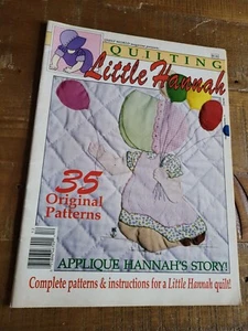 Aplique de revista vintage 1989 acolchado Little Hannah por Quilt World Hannah's - Imagen 1 de 5