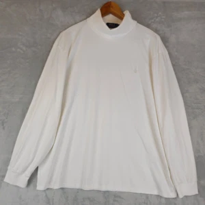 Polo Ralph Lauren camicia girocollo uomo XXL bianca cotone morbido carne pony - Foto 1 di 9