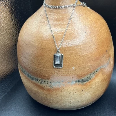 Silpada ~ N3097 Creative Spark ~ Collar colgante circonita cúbica plata de ley 925 ~ 16” Foto 1 de 4