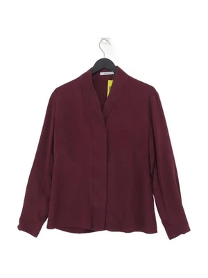 The Fold Women's Blouse UK 10 Purple Silk with Elastane Long Sleeve V-Neck Basic - Image 1 of 4