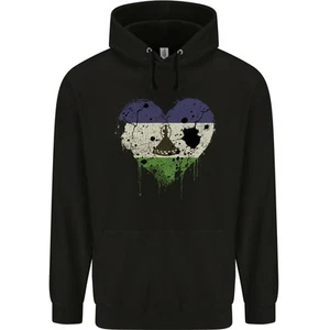 Love Lesotho Flag Basotho Day Football Childrens Kids Hoodie - Picture 1 of 3