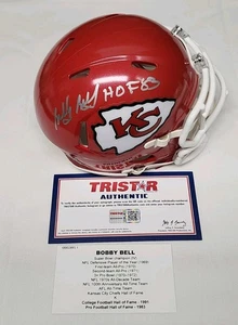 Minicasco TRISTAR firmado por Bobby Bell autografiado Riddell Kansas City Chiefs - Imagen 1 de 4