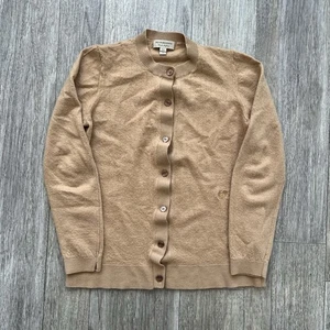 Burberry Strickjacke Pullover Damen Größe L hellbraun Kaschmir Seidenmischung - Bild 1 von 7