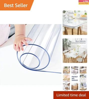 Durable 1.5mm Clear Table Protector, Eco-Friendly PVC Cover for Elegant Dining - image 1 of 4