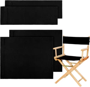 2 Set Directors Chair Canvas Replacement, Makeup Chair Seat and Back Replacement - Picture 1 of 12