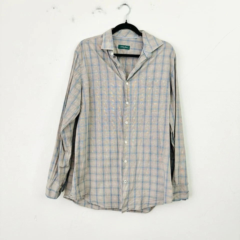 Bobby Jones Blue and Tan Casual Button Down Shirt Men’s Size Large - Image 1 of 4