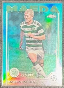 Daizen Maeda 2024-25 Topps Chrome UEFA Aqua Refractor 172/199 Card #130 - Picture 1 of 2