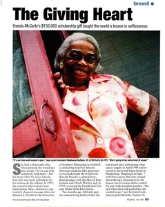 PTP98 MAGAZINE ARTICLE & PICTURE. OSEOLA MCCARTY : THE GIVING HEART - Picture 1 of 1
