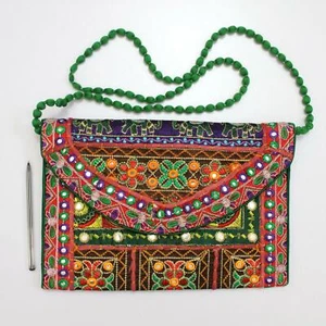 Vintage Tribal Banjara Indian Handmade Ethnic Women Purse Hippie Clutch Bag z - Picture 1 of 4