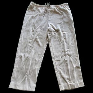 Alfred Dunner Womens Khaki Linen Calf High Pants Size 16 - Picture 1 of 6